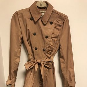 Tan ruffled trench!